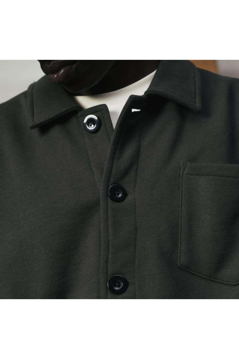 Foundry Jacket - Heavyweight Cotton Workshirt, Cropped Unisex, Alternate, color, black