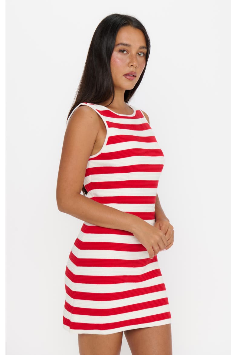 Cameron Mini Dress, Alternate, color, Red Stripe Delight Knit