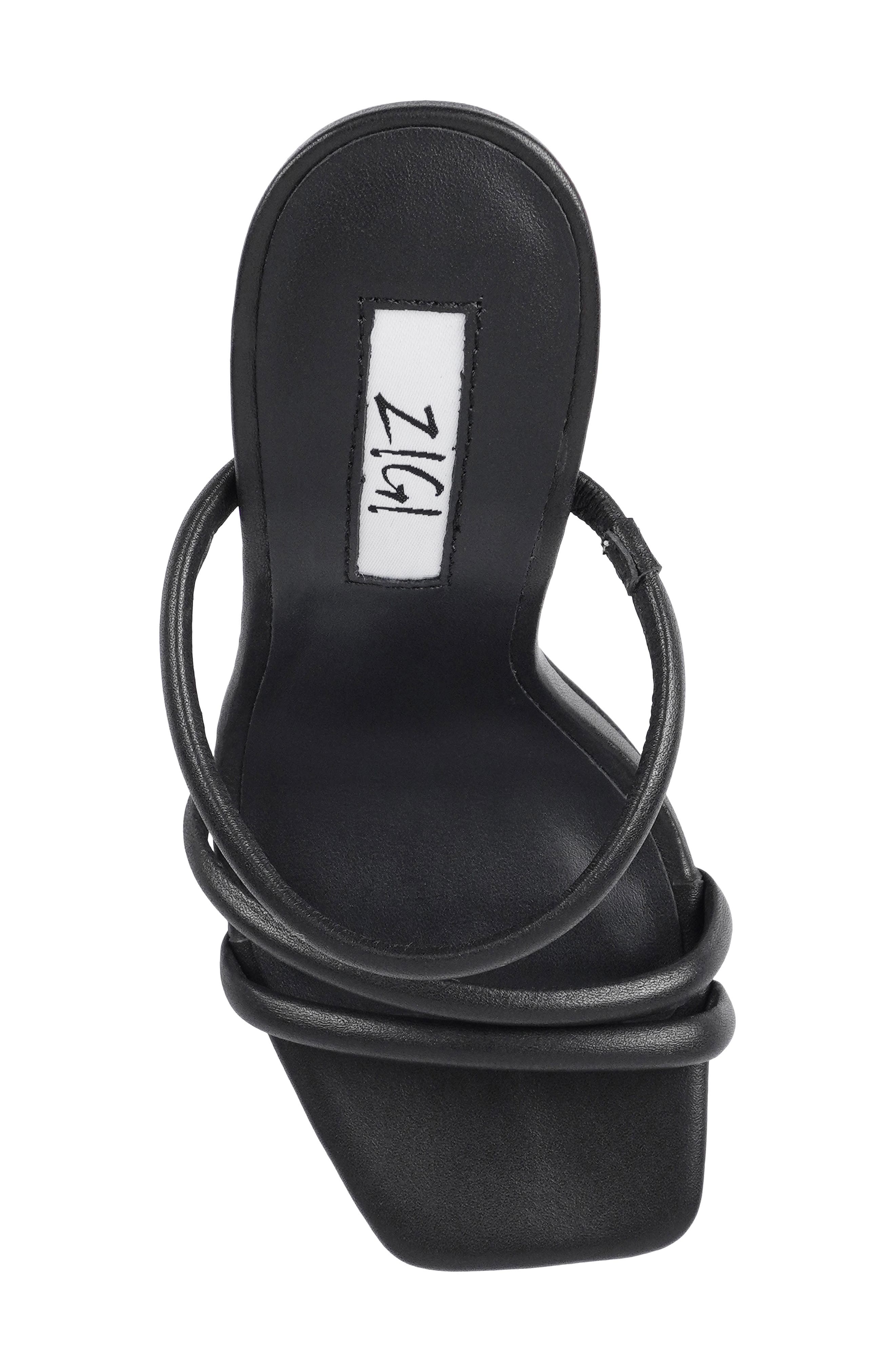 ZIGI Strappy Stiletto Sandal, Alternate, color, Black Leather