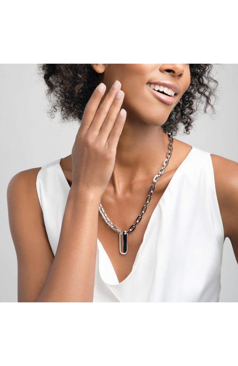 ZARUX Modern Day Necklace, Alternate, color, White Gold