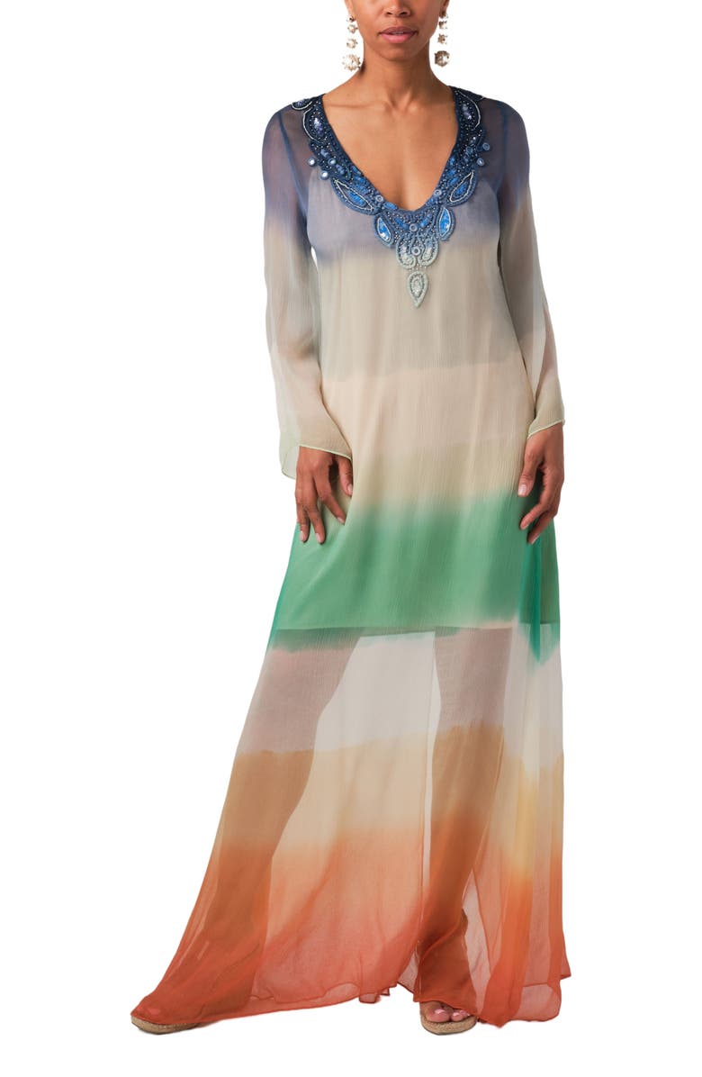Calypso St. Barth Ophelia Dress, Main, color, Multi - Sunset Ombre