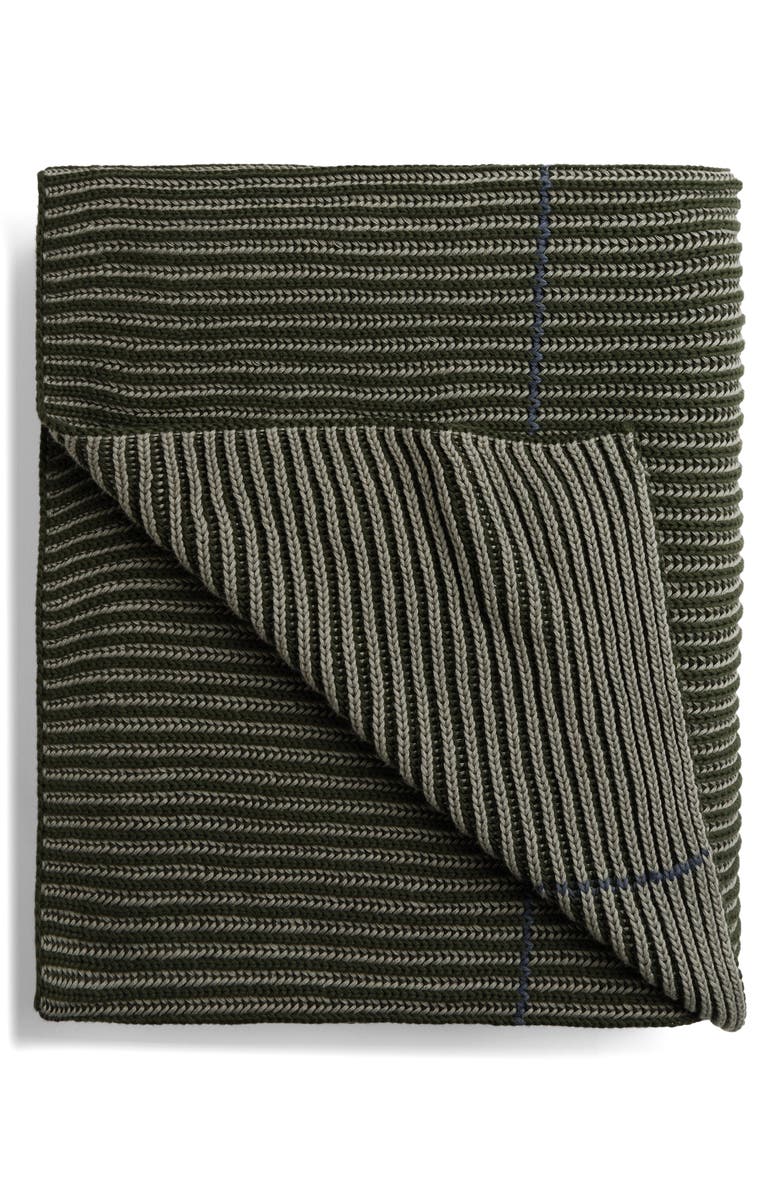 Parachute Organic Cotton Rib Knit Throw Blanket, Main, color, 