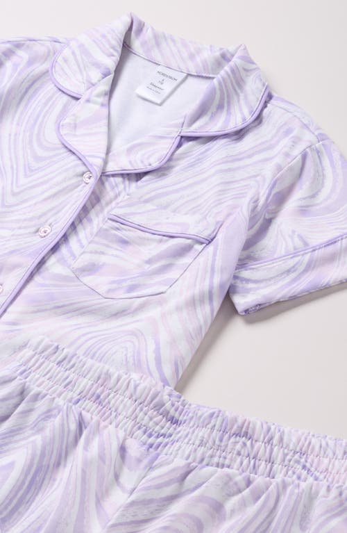 Nordstrom Kids' Print Two-piece Short Pajamas In Purple