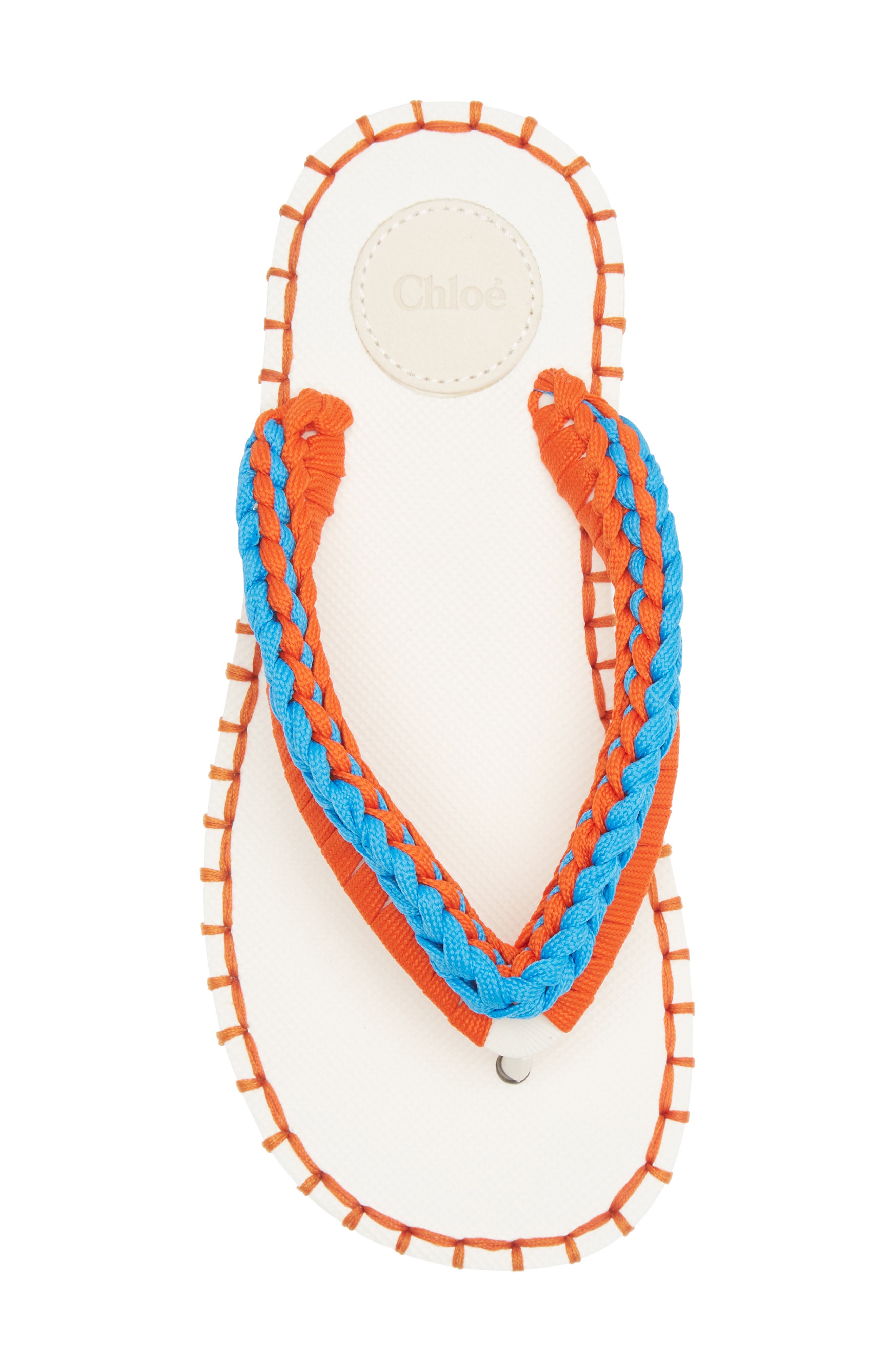 Lou Platform Flip Flop, Alternate, color, ORANGE/ BLUE