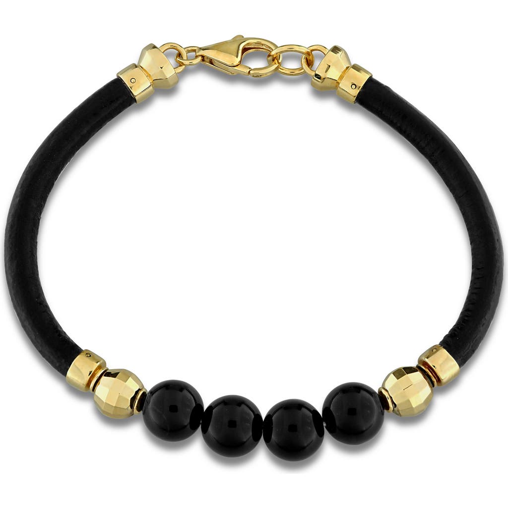 Delmar Gender Inclusive Onyx Beaded Bracelet In Black