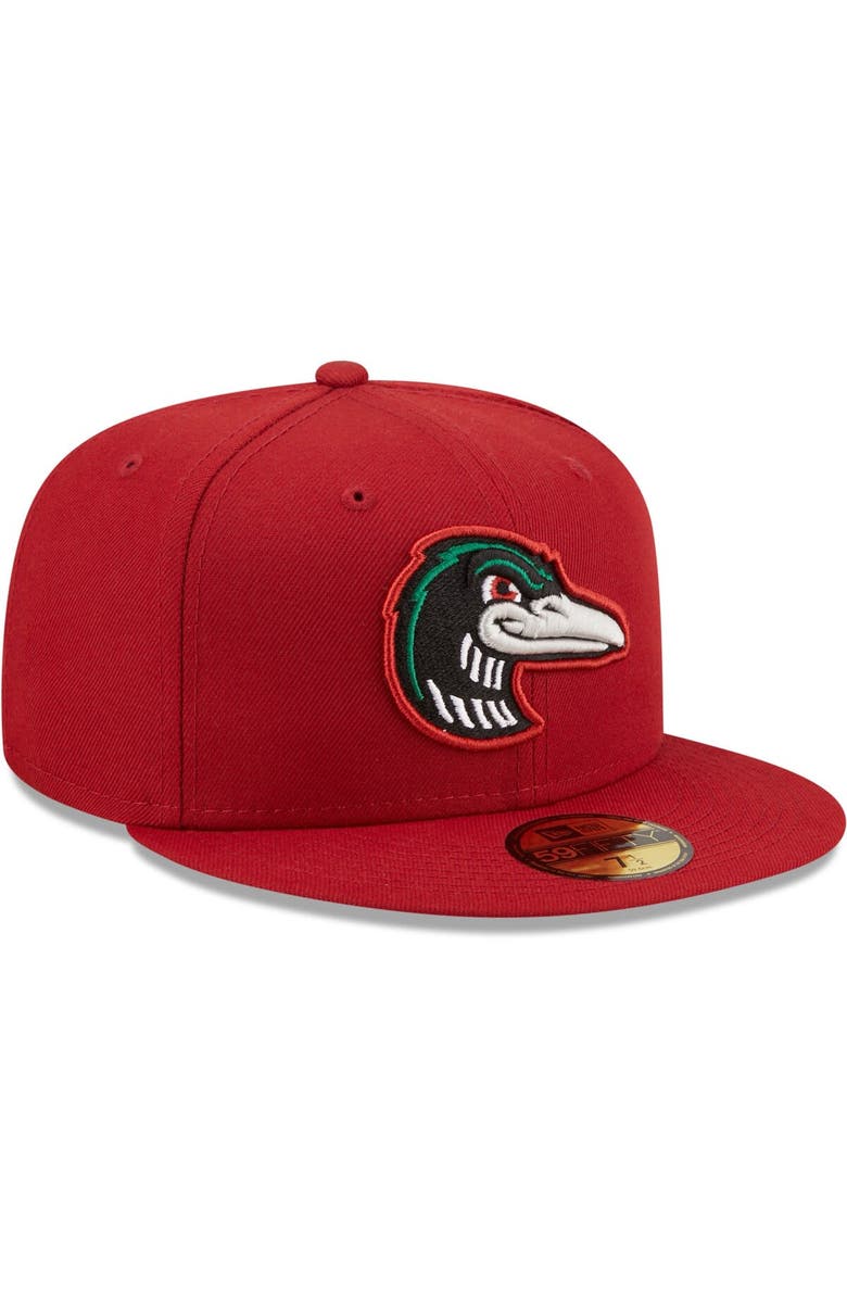 New Era Men's New Era Red Great Lakes Loons Authentic Collection 59FIFTY Fitted Hat, Alternate, color,