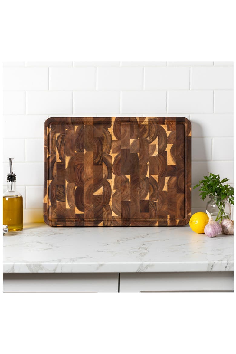 Acacia Wood Cutting Board, Alternate, color, ACACIA
