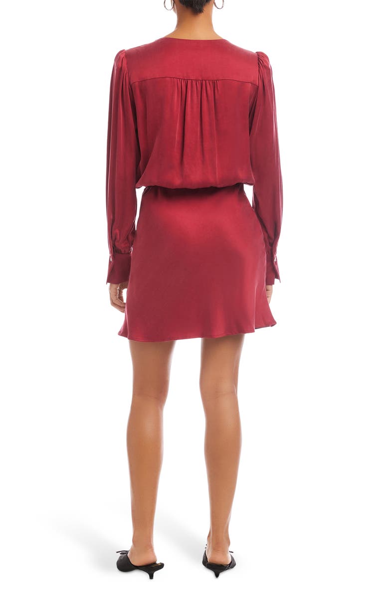 FIFTEEN TWENTY Denise Long Sleeve Minidress, Alternate, color, Brick