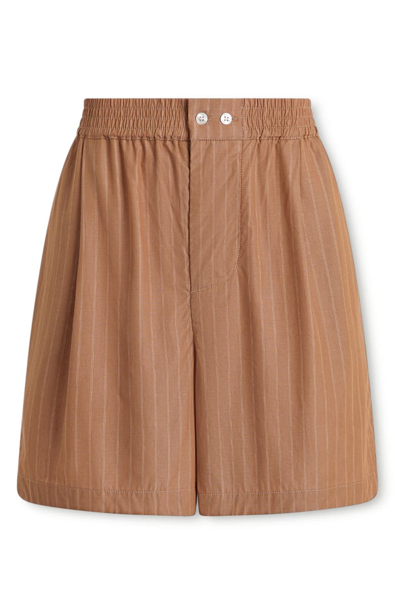 Varley Marius Stripe Shorts, Alternate, color, Camel Stripe