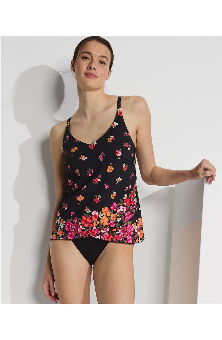 Lands' End Tulip Hem Tankini Top, Alternate, color, Black