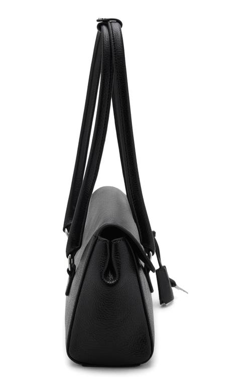 Mango City Faux Leather Shoulder Bag In Black