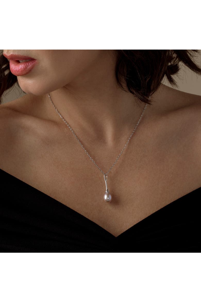 Pink Freshwater Drop Pearl Denise Pendant, Alternate, color, Pink Pearl