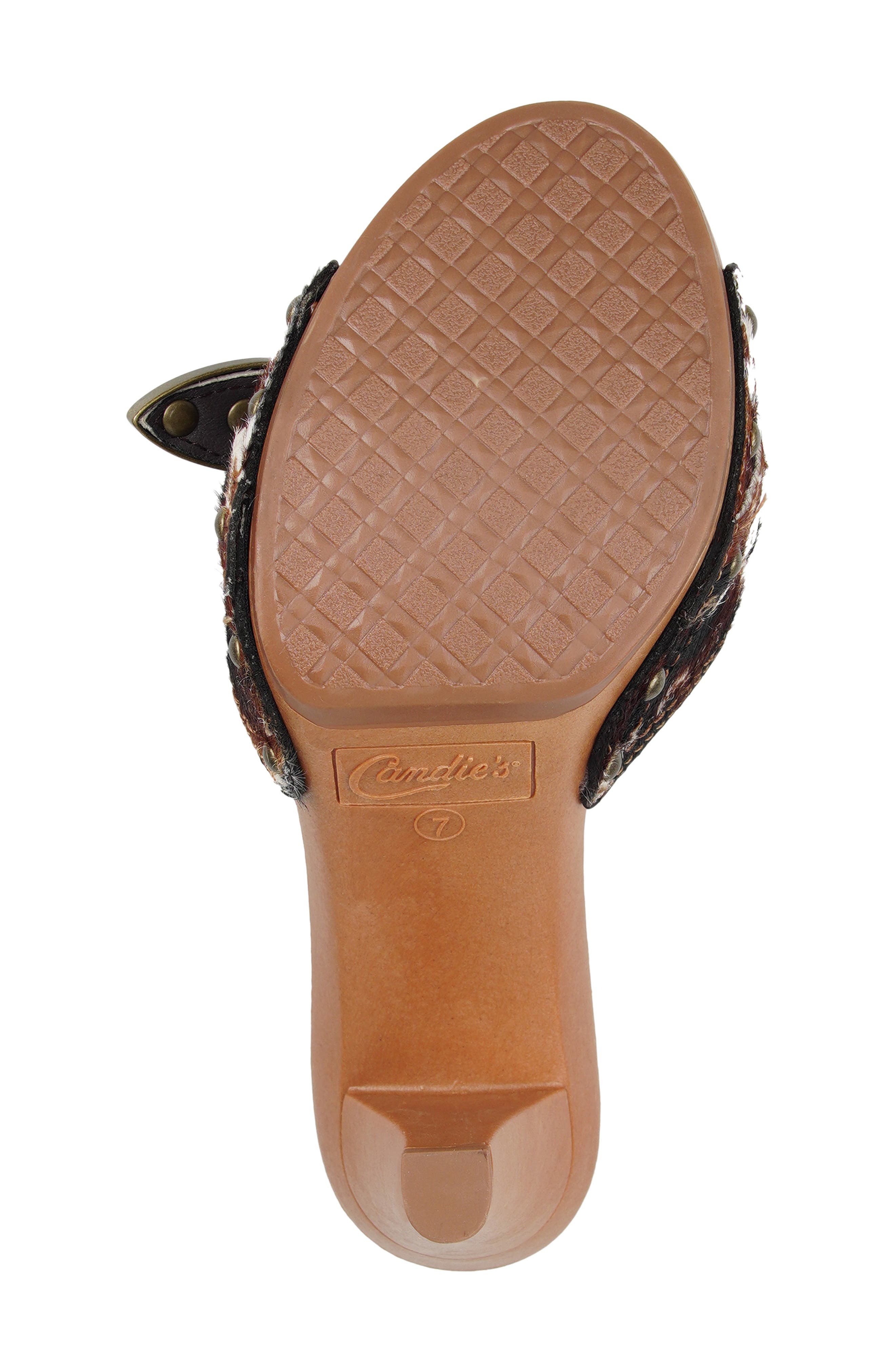 Federica Platform Slide Sandal, Alternate, color, BROWN/ WHITE LEATHER