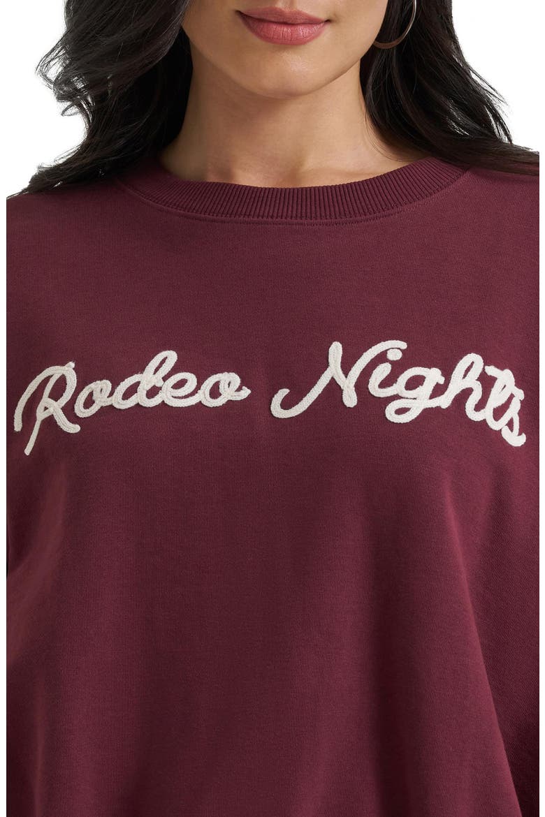 Rodeo Nights Graphic Sweatshirt, Alternate, color, BURGUNDY