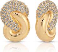 Ettika Knot Pavé Stud Earrings