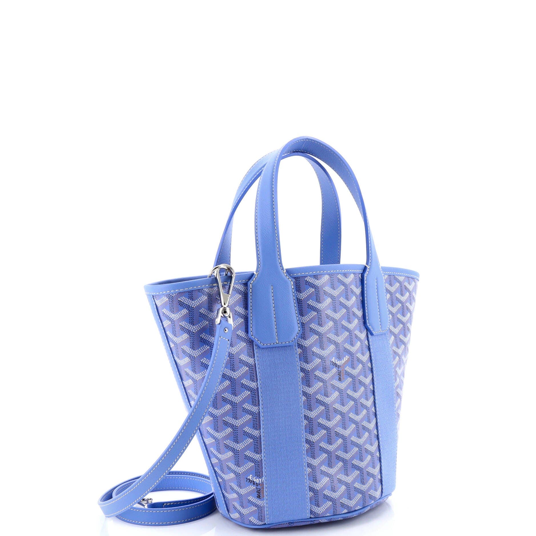 Pre-Owned Goyard Belharra Tote Coated Canvas PM, Alternate, color, Blue