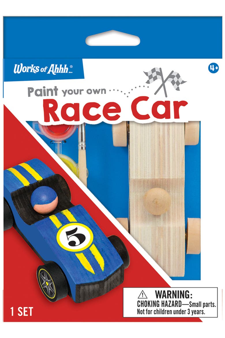 Race Car Wood Craft & Paint Kit, Main, color, Multicolor