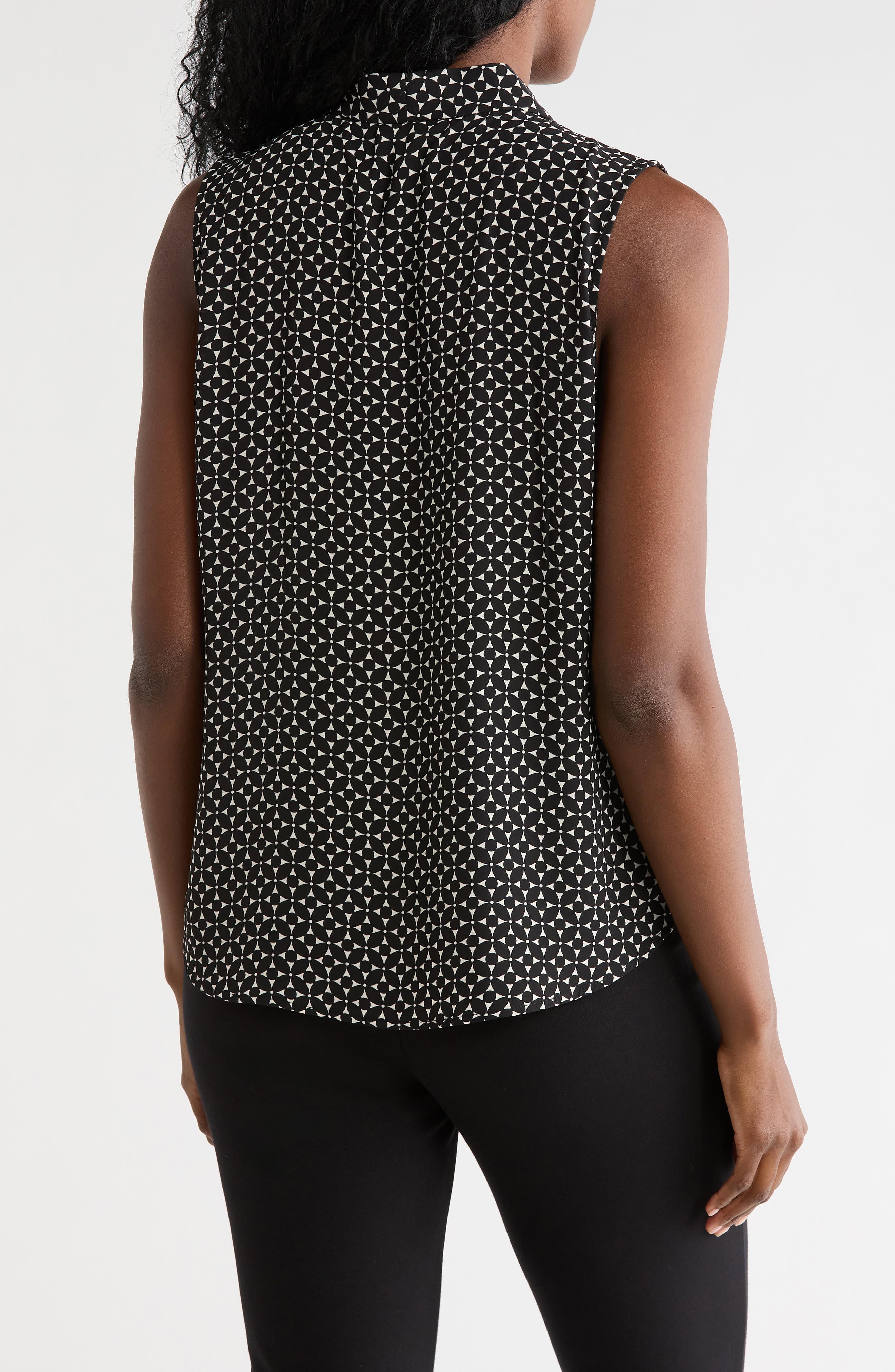 V-Neck Sleeveless Woven Shell Top - image 4