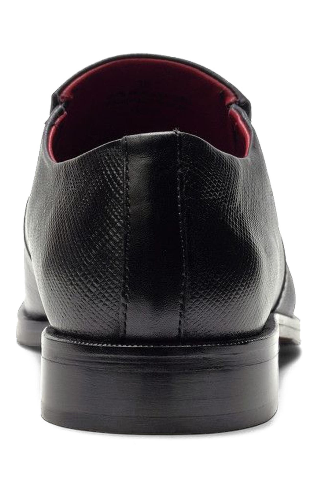 CARLOS SANTANA Eclipse Cap Toe Loafer, Alternate, color, Black Leather