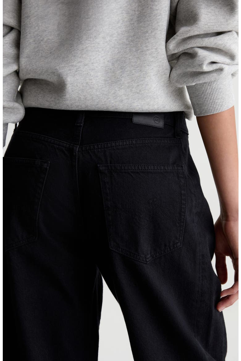 Hattie High Waist Crop Wide Leg Jeans, Alternate, color, SUPER BLACK