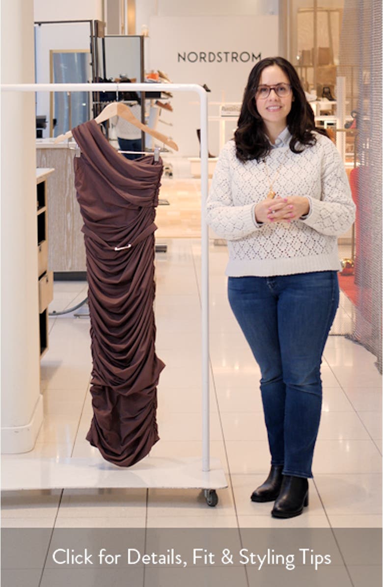 Opulent Ruched Midi Dress, sales video thumbnail