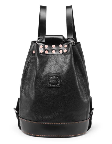 Canna Genuine Leather Convertible Bucket Backpack