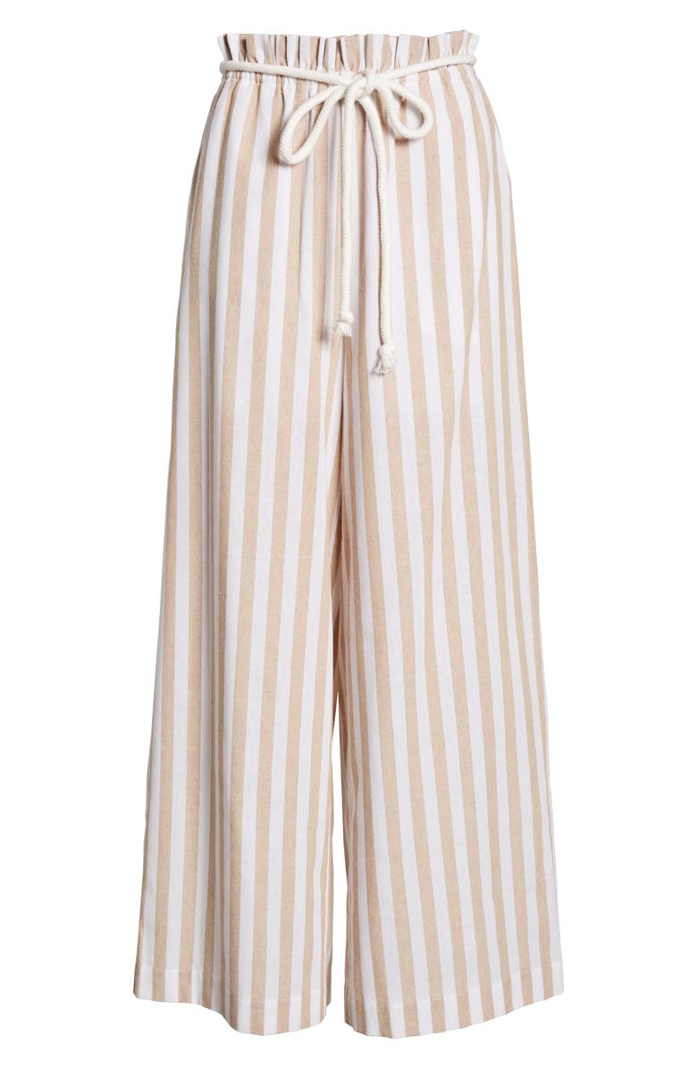 English Factory Stripe Wide Leg Pants, Alternate, color,