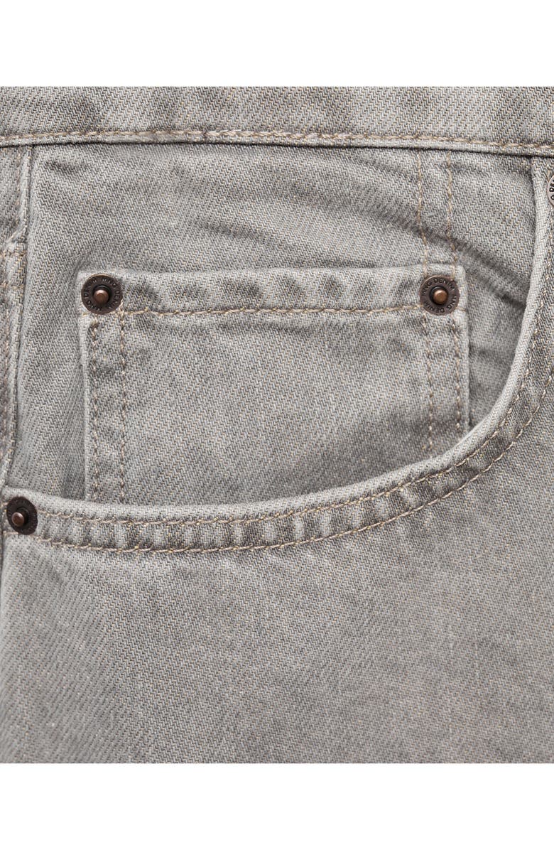 MANGO Moby Straight Fit Cotton Jeans, Alternate, color, Denim Grey