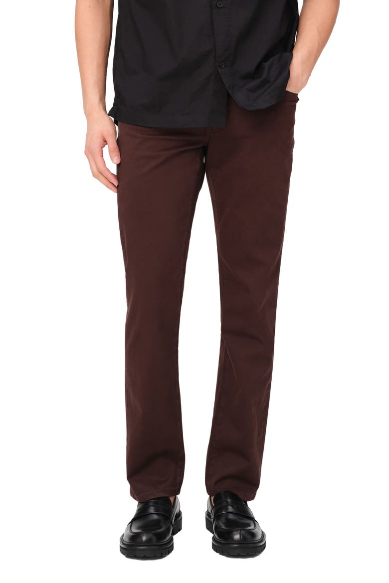 AMS Slim Fit Stretch Cotton Pants, Main, color, AMERICANO
