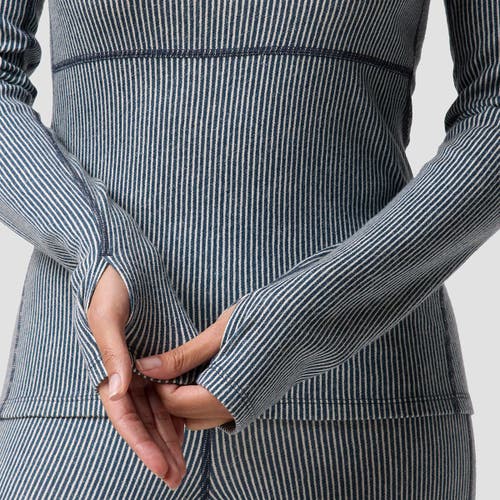 Backcountry Cedars Rws Merino Mid-wt Baselayer Crew Top In Gray