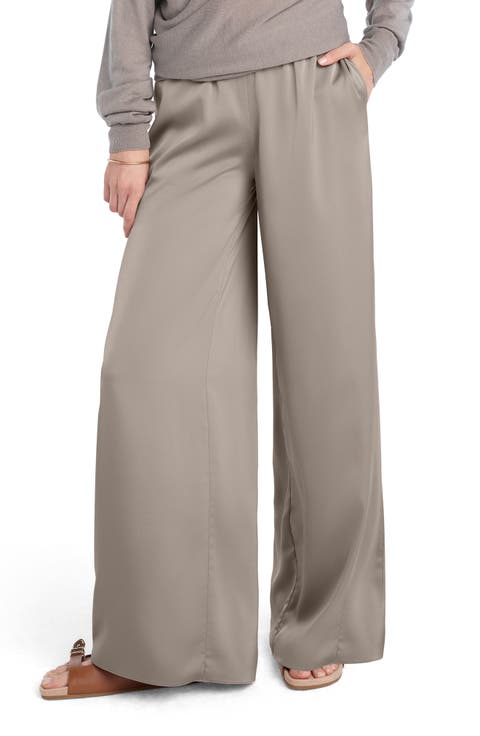 The Everything Satin Wide Leg Pants