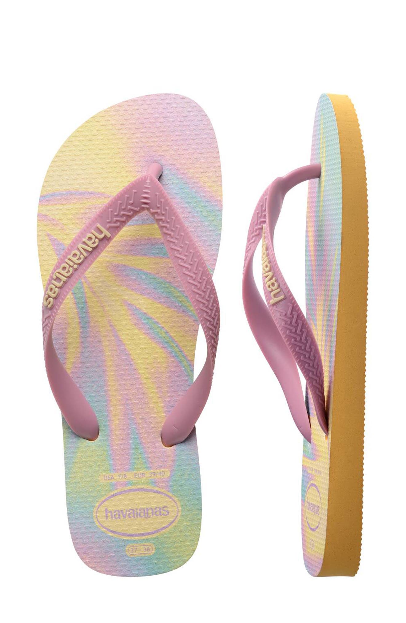 Havaianas Top Fashion Flip Flop, Alternate, color, Peach/Pink