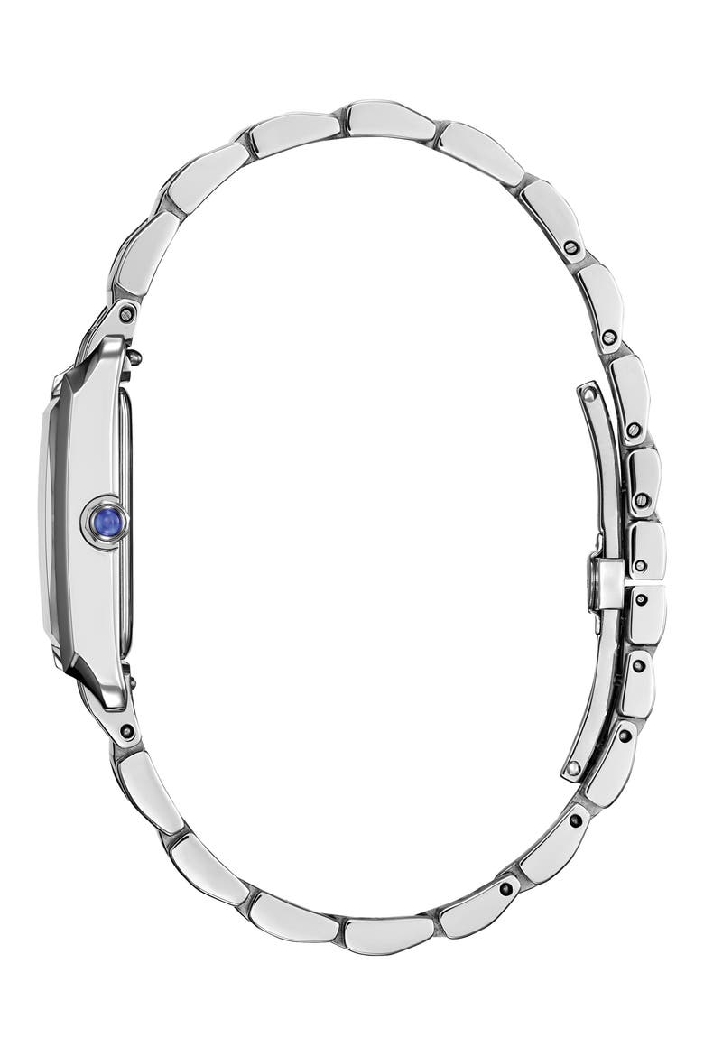Bianca Tank Bracelet Watch, 19.5mm x 32.5mm, Alternate, color, SILVER-TONE