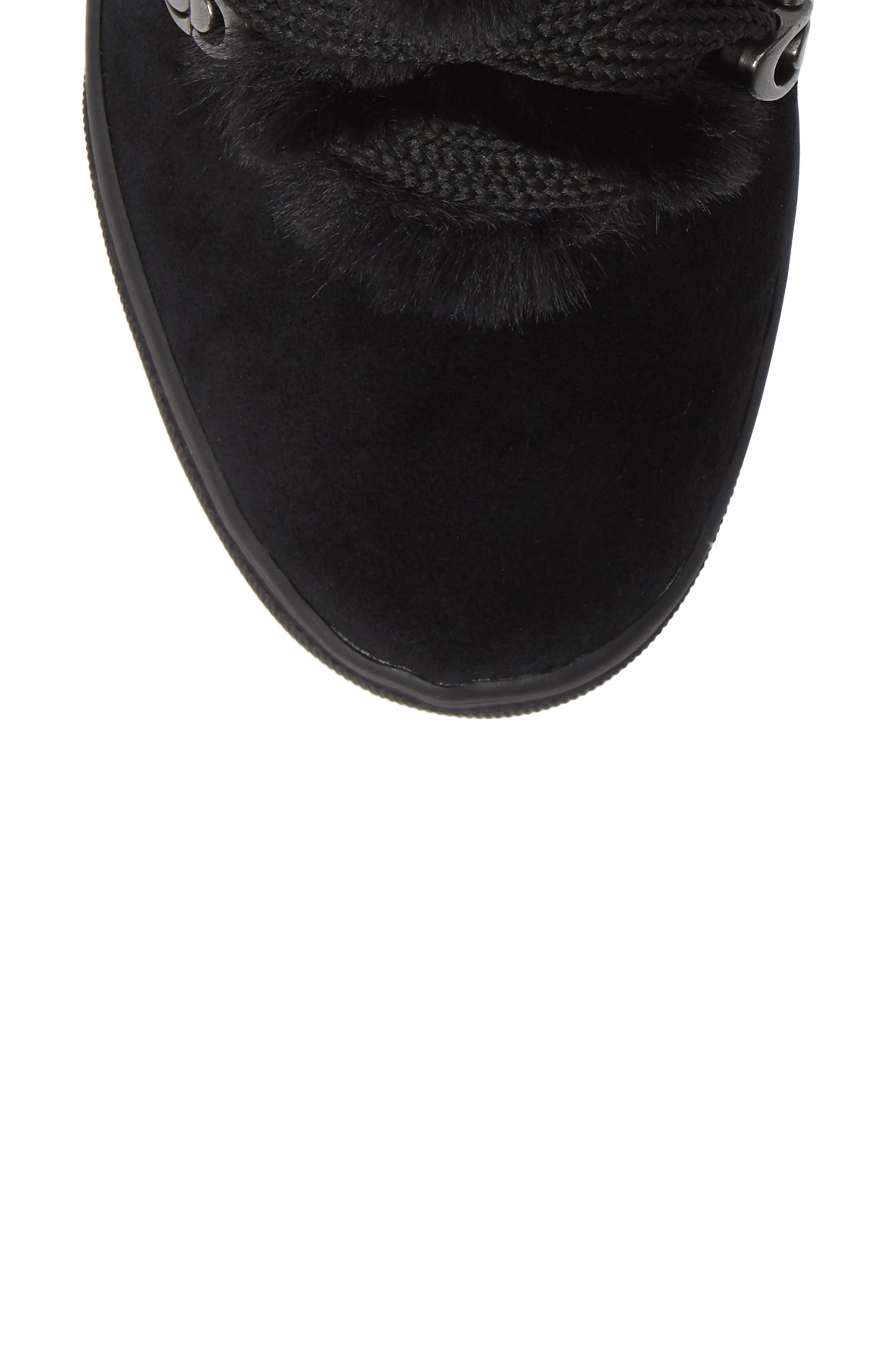 JSlides Whitney Faux Fur Trim High Top Sneaker, Alternate, color, 