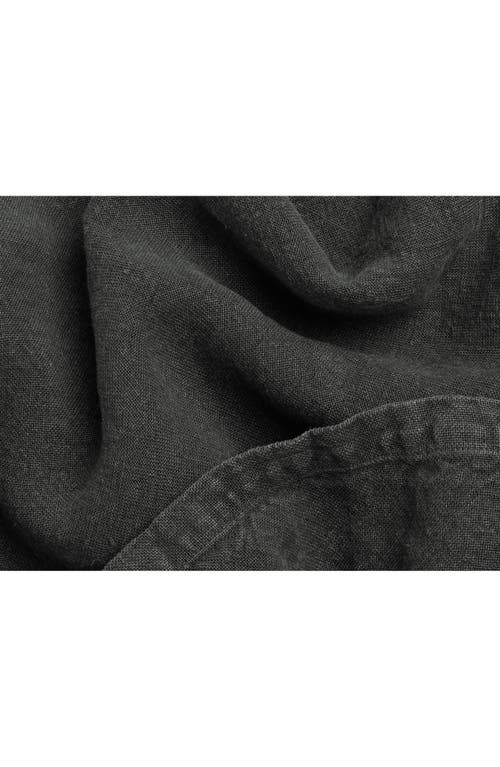 Parachute Vintaged Linen Bed Cover In Coal