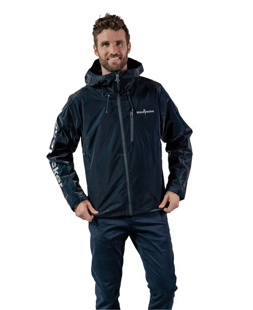 Woodpecker Wind Rain Shell Jacket In Blue