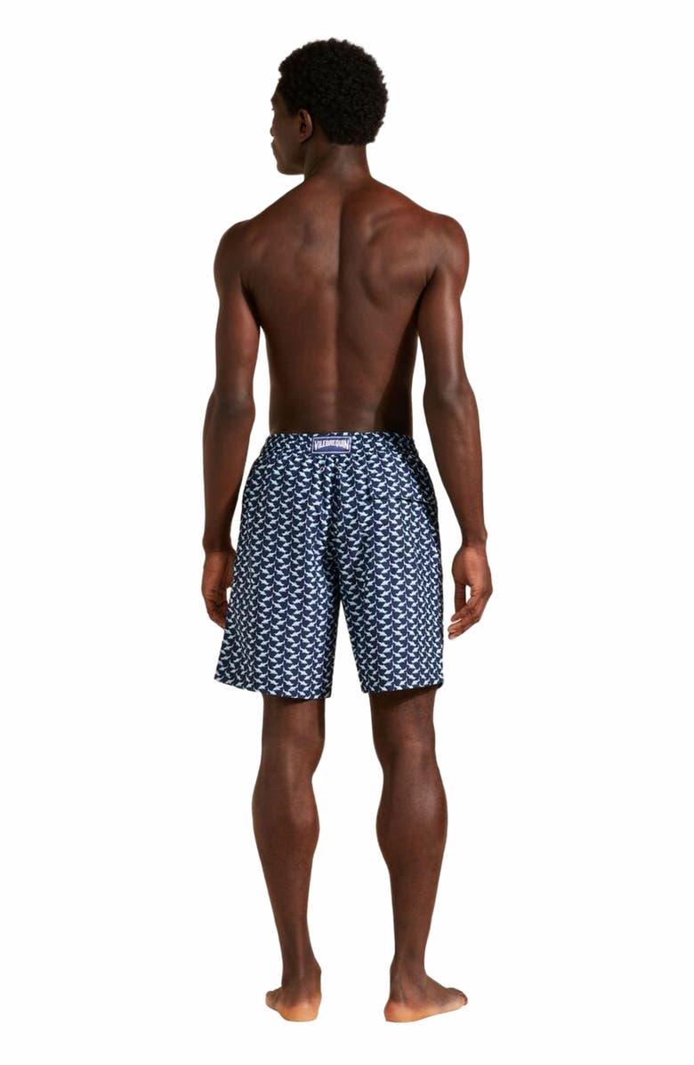 Vilebrequin Men's Net Sharks Longer Length Board Shorts, Alternate, color,