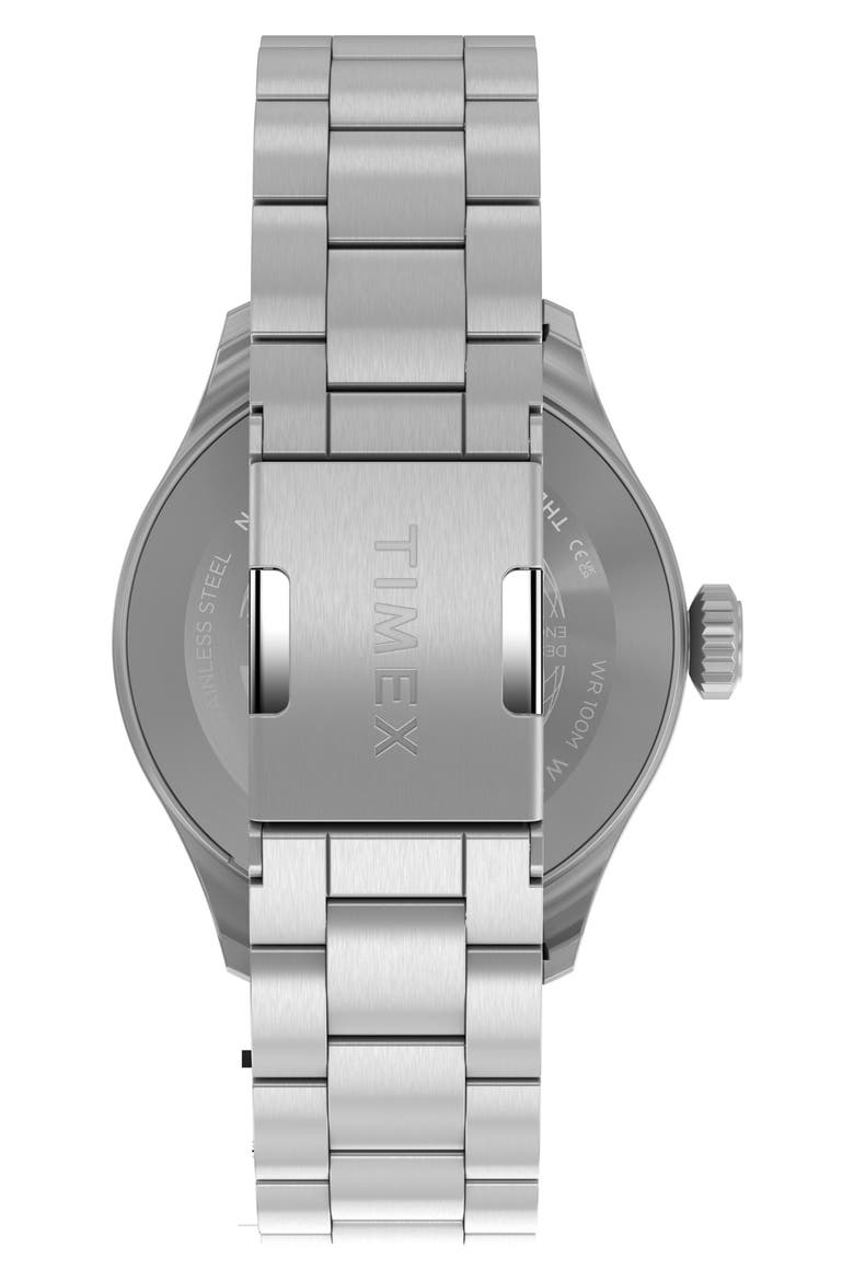 Waterbury Ace 41mm Stainless Steel Bracelet Watch, Alternate, color, BLACK/ SILVER-TONE