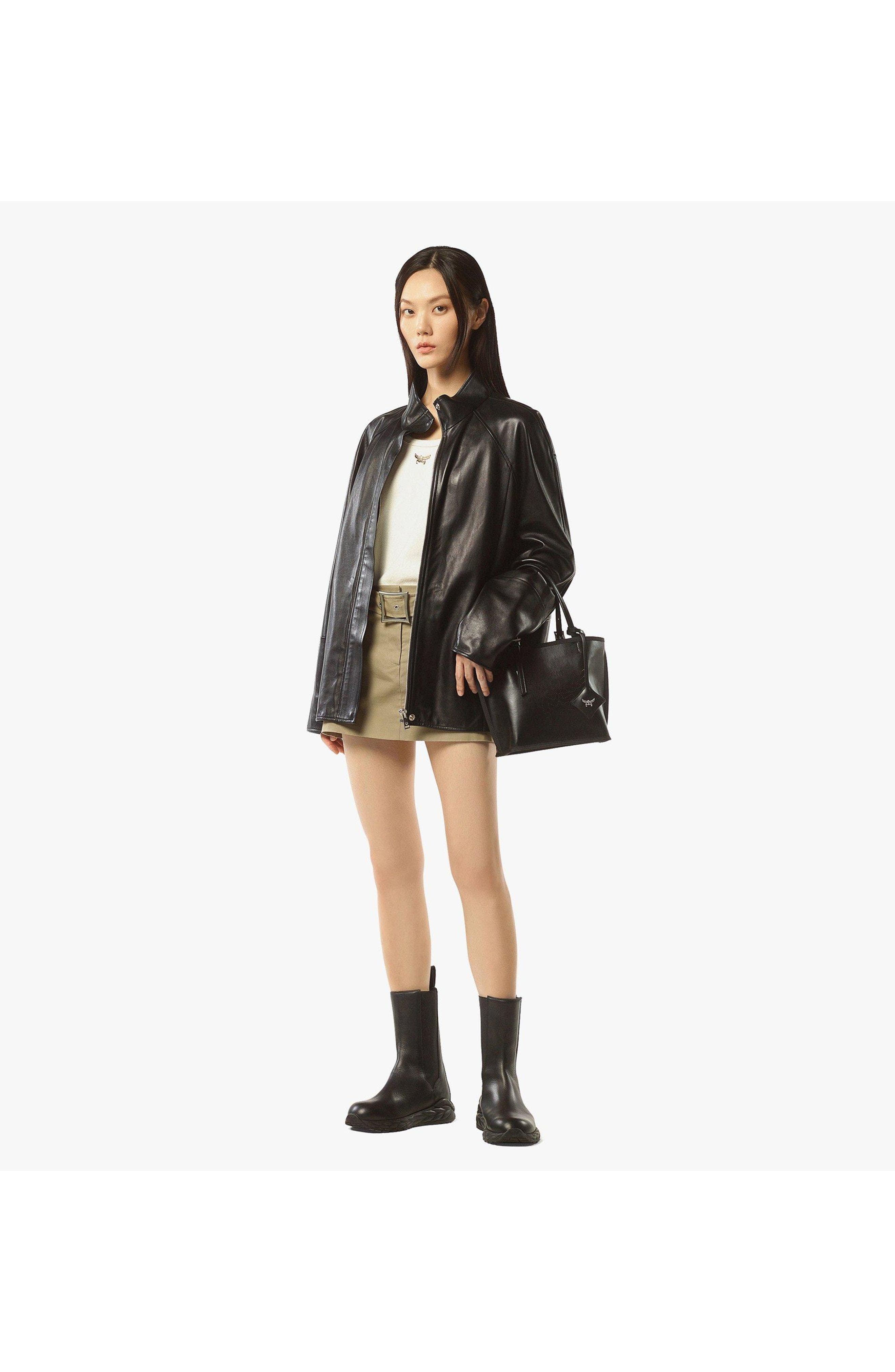 MCM Himmel Shopper in MIRUMÂ<sup
®</sup
, Alternate, color, Black