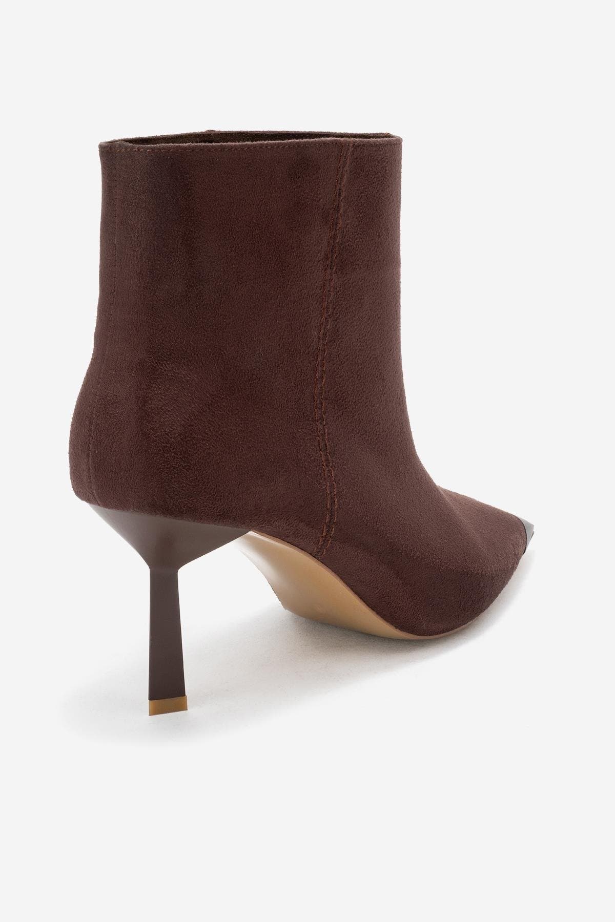 Rassel Pointed Toe Boot, Alternate, color, Brown Suede Faux Leather