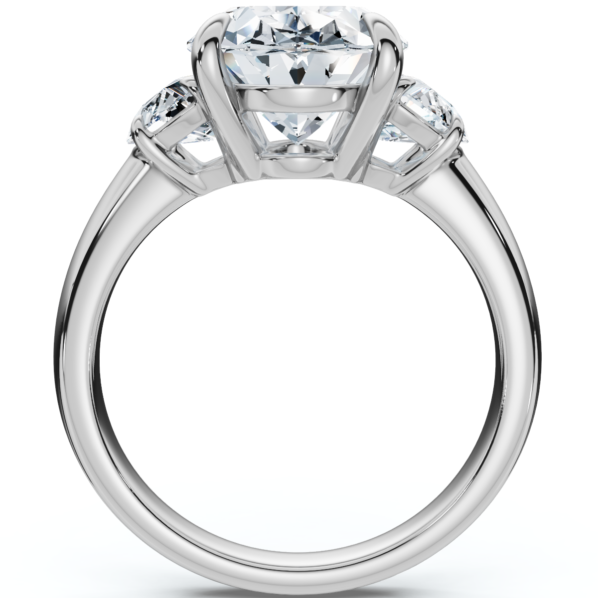 Женские аксессуары Bliss Diamond Certified Joanna 4 3/4Ct Oval & Half Moon Diamond Engagement 14k Gold Lab Grown — фото 3