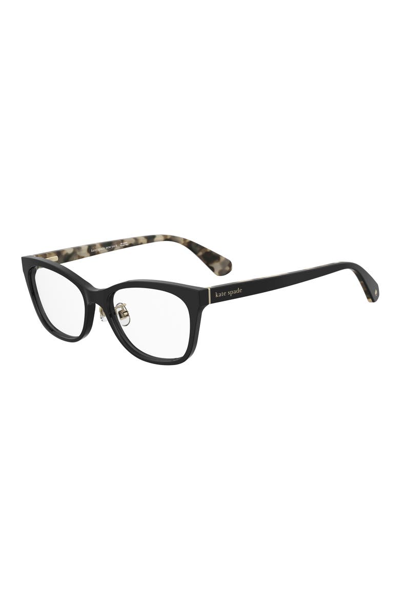 posi 53mm cat eye optical glasses, Alternate, color, BLACK