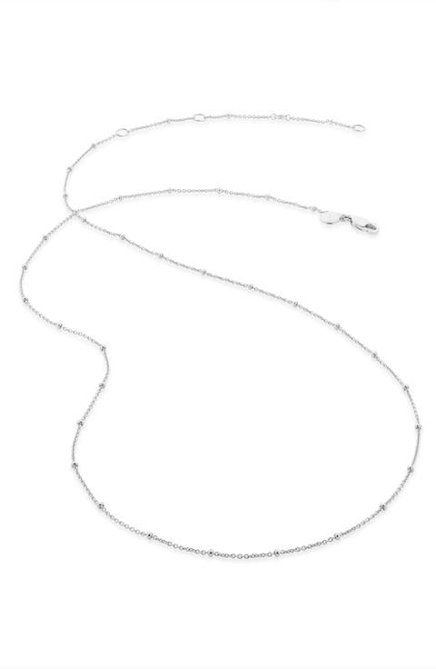 21-Inch Fine Beaded Chain