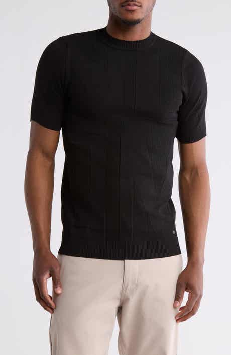 T.R. PREMIUM Textured Knit Short Sleeve Sweater