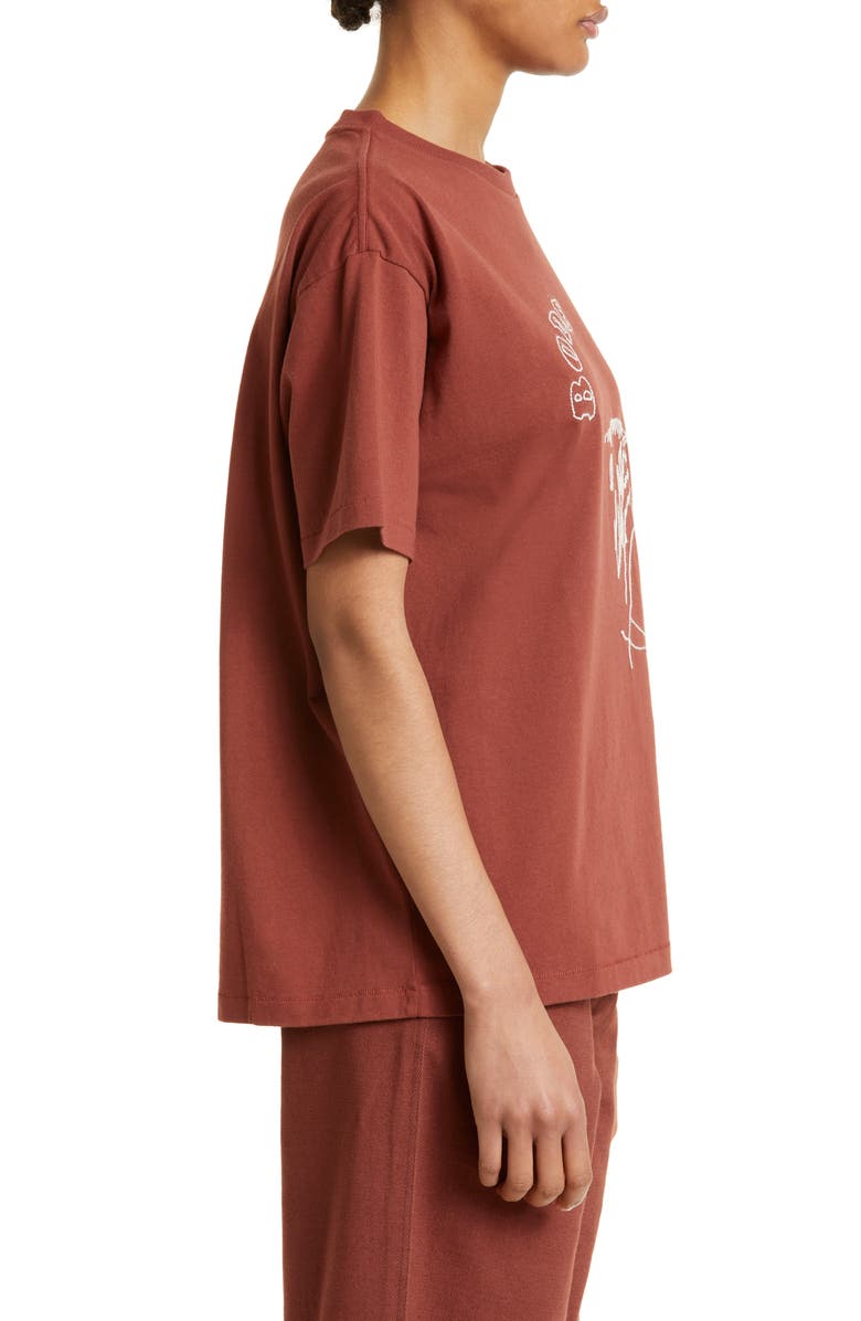 Bode Embroidered Pony Cotton T-Shirt, Alternate, color, 