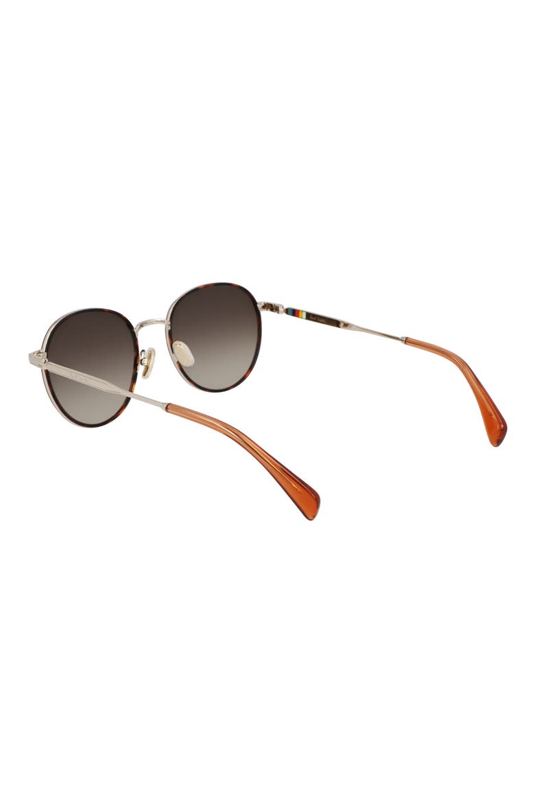 Mabley 53mm Gradient Round Sunglasses, Alternate, color, 709 LIGHT GOLD/ HAVANA