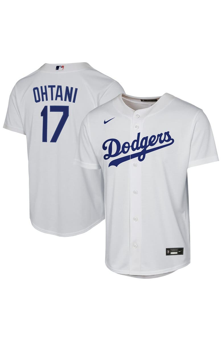 Nike Youth Nike Shohei Ohtani White Los Angeles Dodgers Home Replica Player Jersey, Alternate, color, White