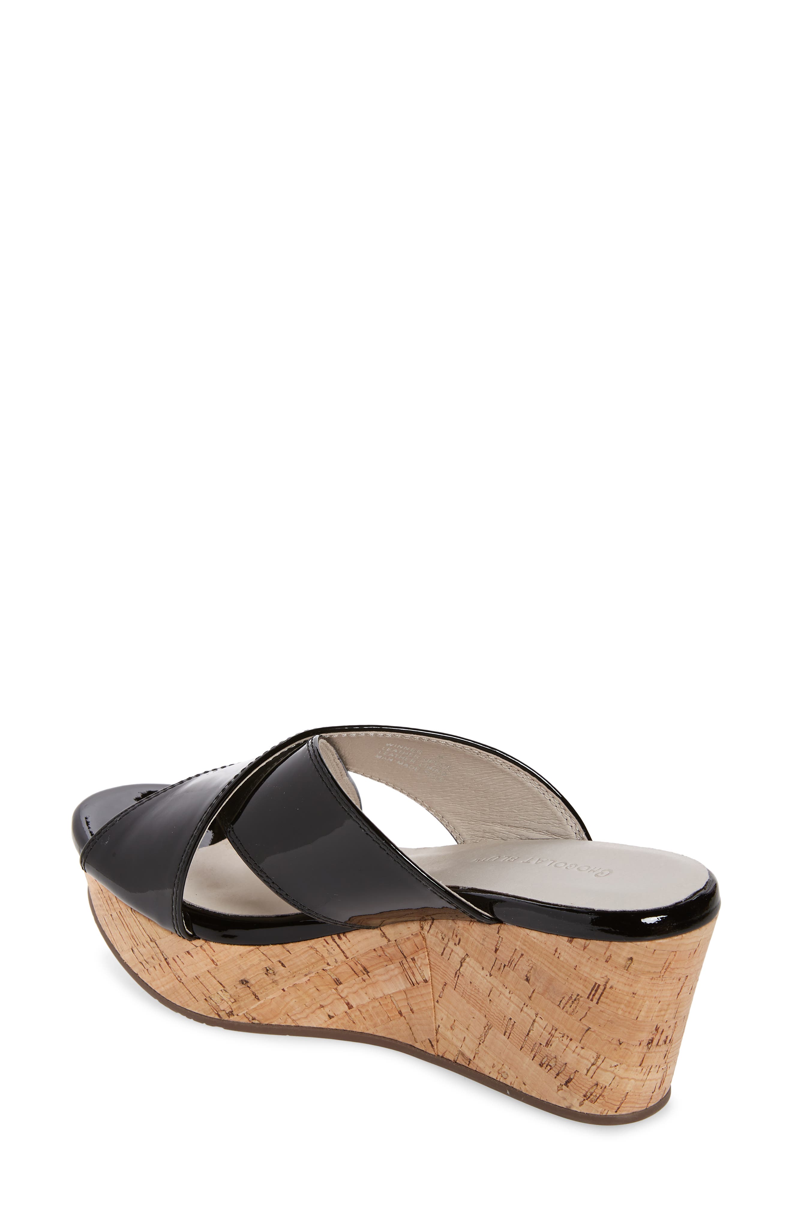 Chocolat Blu Crisscross Wedge Slide Sandal, Alternate, color, 