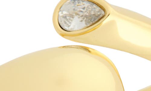 Covet Bypass Cz Ring In Graphite/gold