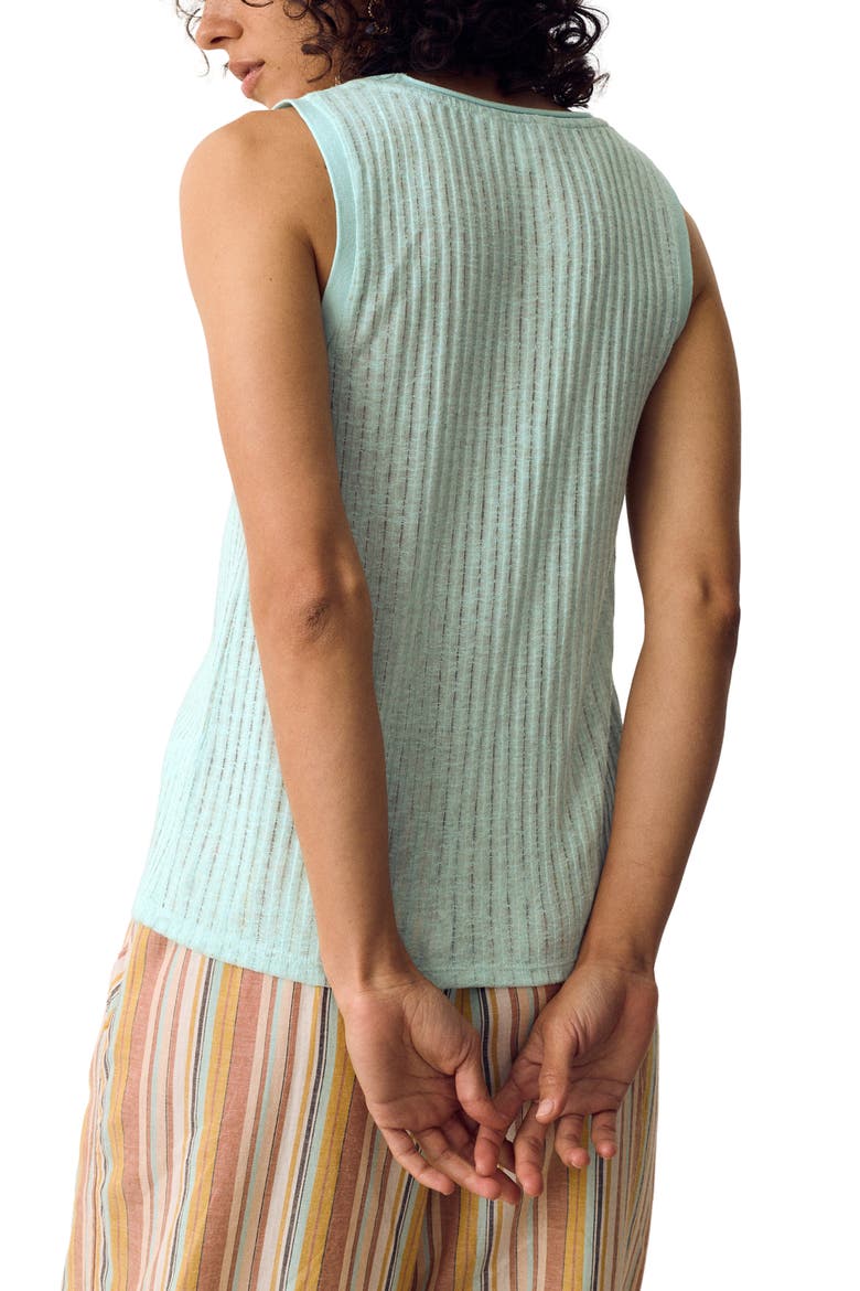 Textured Stripe Knit Tank, Alternate, color, LIGHT GREEN